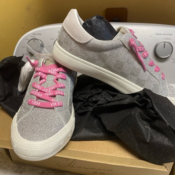 Vintage Havana Shoes - Vintage Havana Silver Glitter Checkered.